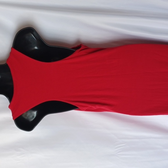 Joe & Elle Bodycon Racer Back Red Dress - Picture 4 of 6